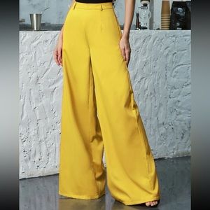 Double Crazy Zip Back Wide Leg Pants